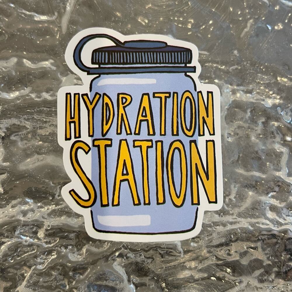 5/$10 Waterproof Vinyl Sticker Hydration Station Health